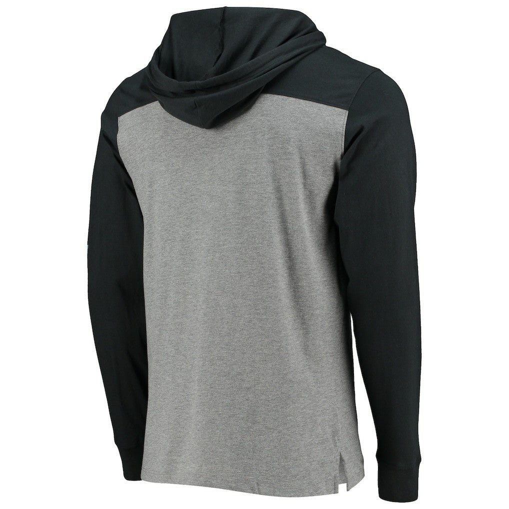 New Orleans Saints '47 Franklin Wooster Throwback Long Sleeve Hoodie T-Shirt Heathered Gray - 47 brand