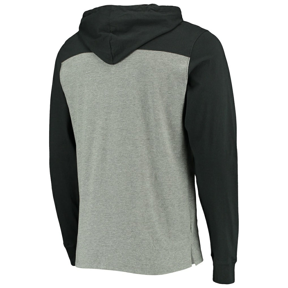 Pittsburgh Steelers '47 Franklin Wooster Throwback Long Sleeve Hoodie T-Shirt Heathered Gray - 47 brand