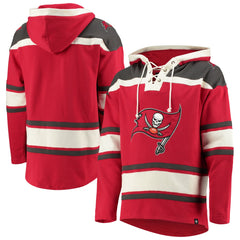 Tampa Bay Buccaneers '47 Lacer V-Neck Pullover Hoodie Red - 47 brand