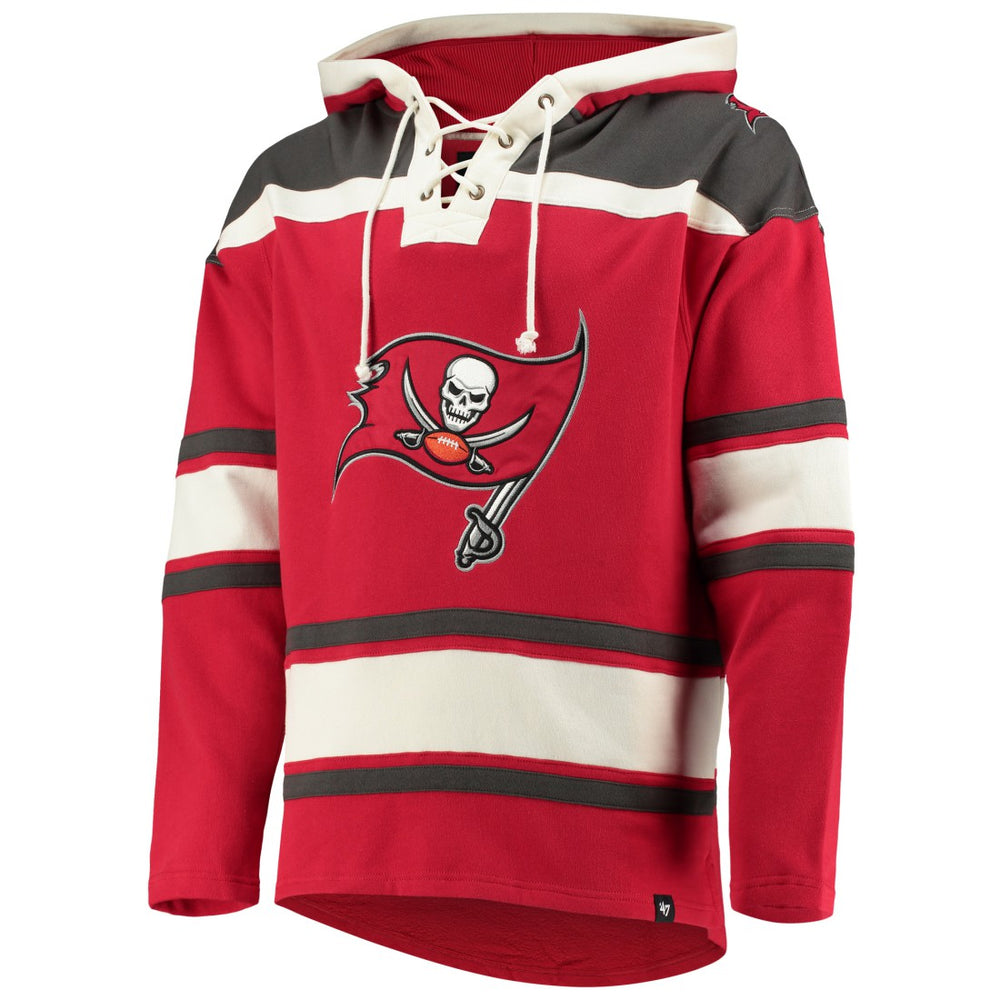 Tampa Bay Buccaneers '47 Lacer V-Neck Pullover Hoodie Red - 47 brand