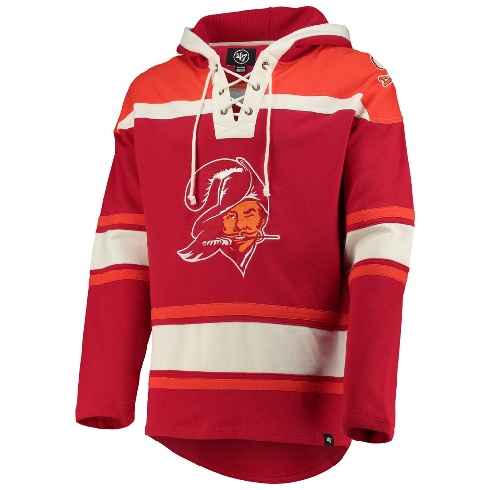 Tampa Bay Buccaneers '47 Throwback Lacer Pullover Hoodie Red - 47 brand