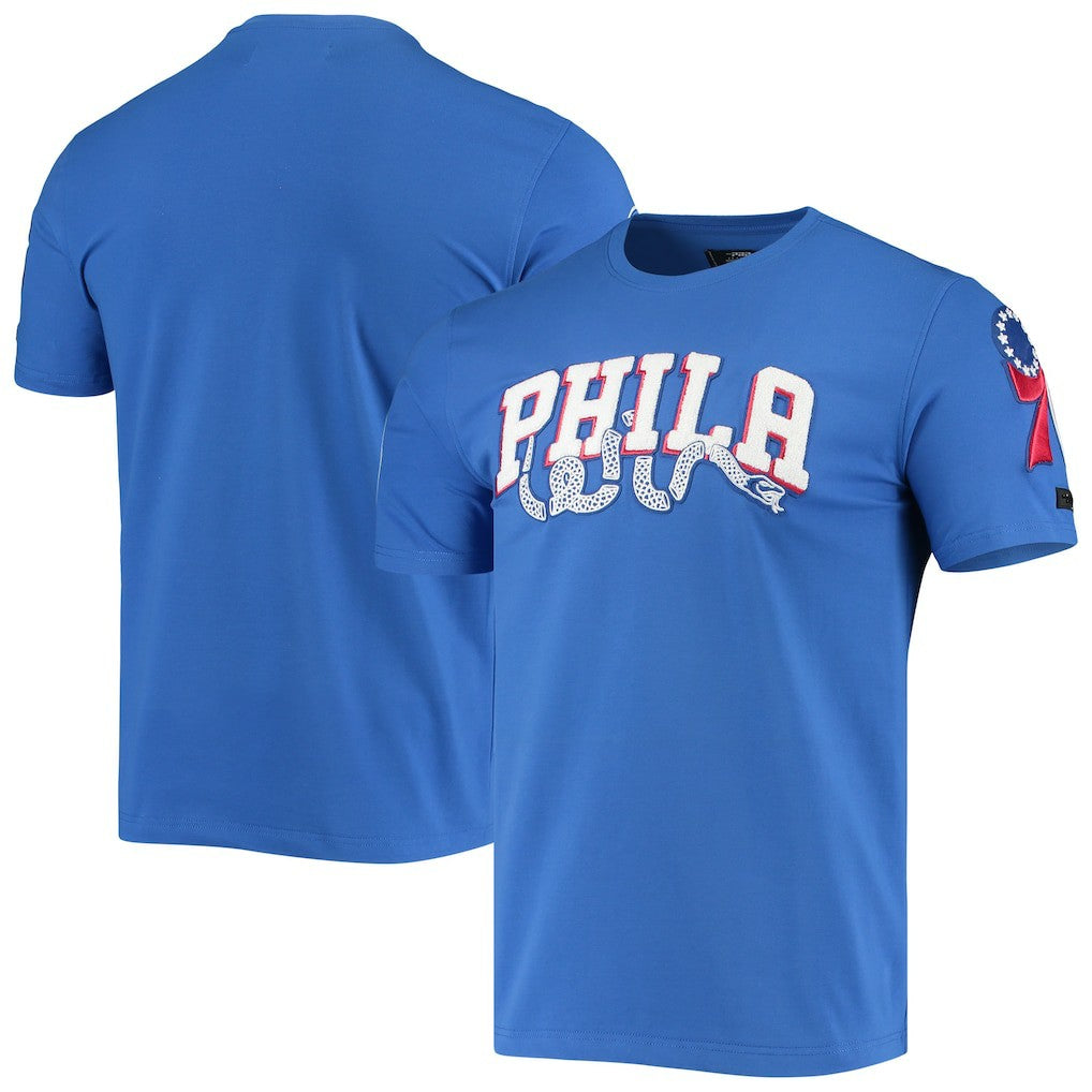 NBA - Philadelphia 76ers Pro Standard Chenille Team T-Shirt - Royal