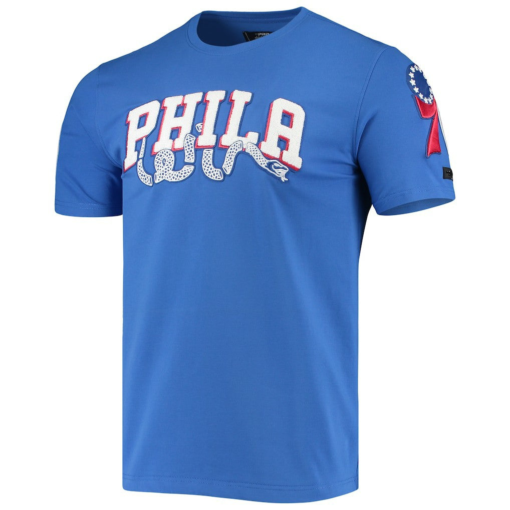 NBA - Philadelphia 76ers Pro Standard Chenille Team T-Shirt - Royal