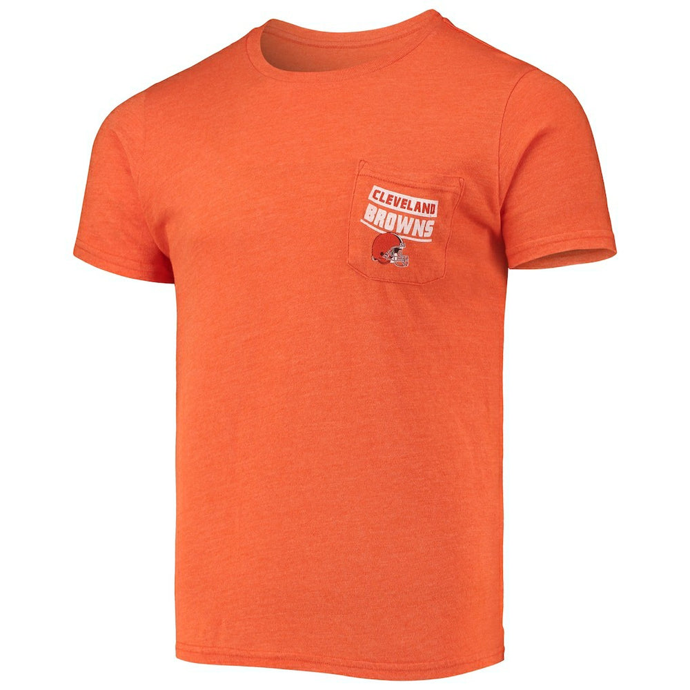 Cleveland Browns Field Goal Pocket Tri-Blend T-Shirt Heathered Orange - Fanatics