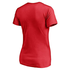 Calgary Flames - Fanatics Women's Plus Size Mascot In Bounds V-Neck T-Shirt Red