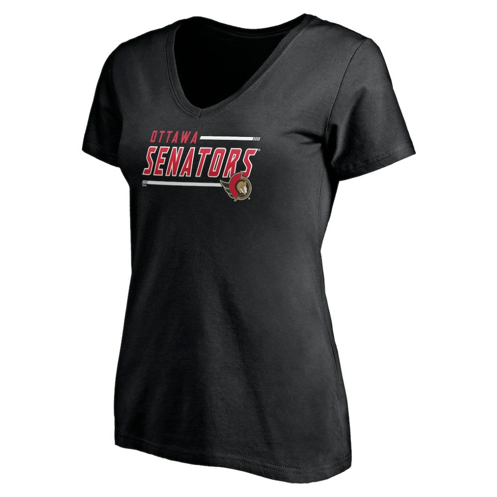 Ottawa Senators - Fanatics Women's Plus Size Mascot In Bounds V-Neck T-Shirt Black