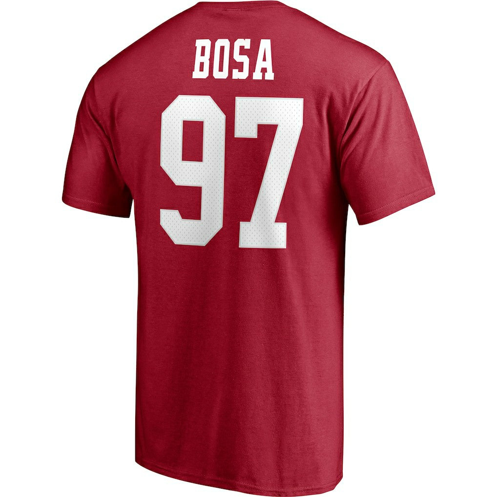 Nick Bosa San Francisco 49ers Player Icon Name & Number T-Shirt Scarlet - Fanatics