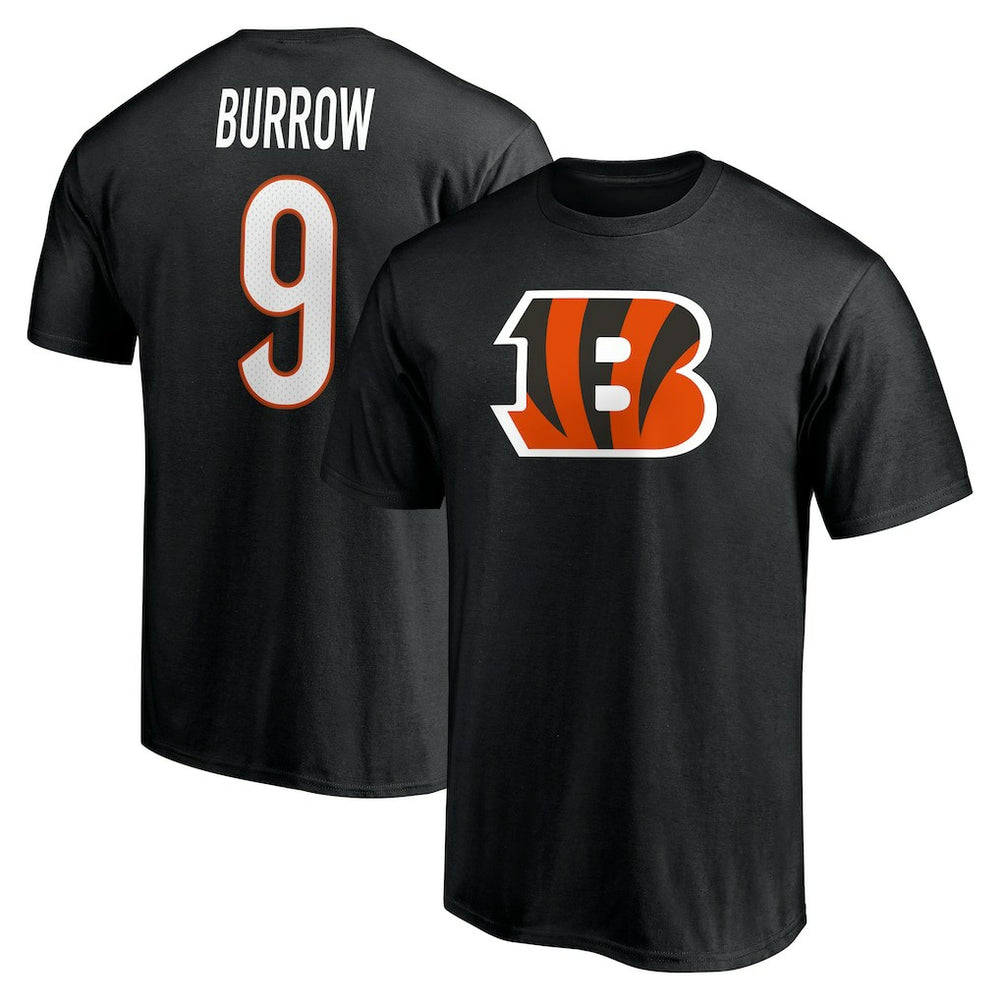 Joe Burrow Cincinnati Bengals Player Icon Name & Number T-Shirt Black - Fanatics