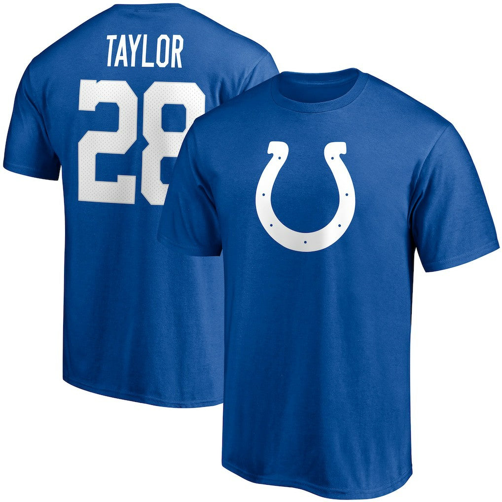 Jonathan Taylor Indianapolis Colts Player Icon Name & Number T-Shirt Royal - Fanatics