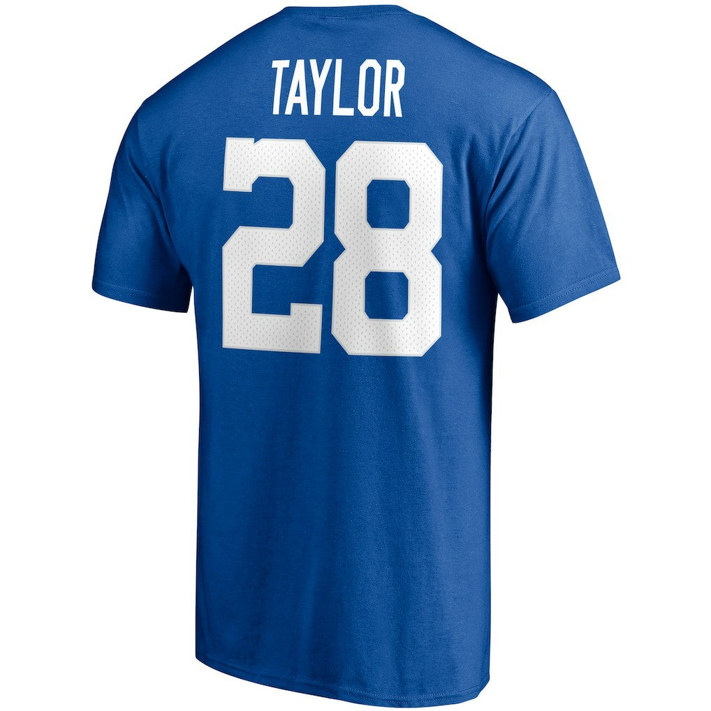 Jonathan Taylor Indianapolis Colts Player Icon Name & Number T-Shirt Royal - Fanatics
