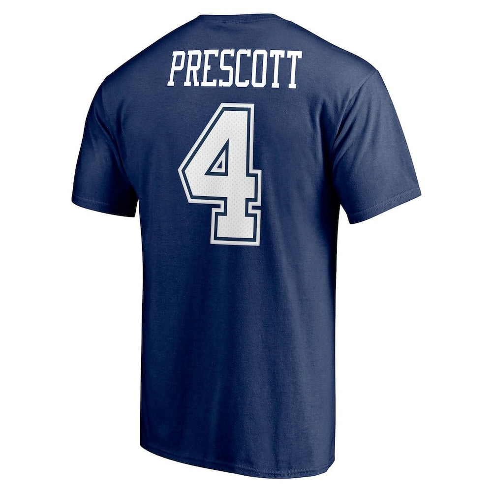 Dak Prescott Dallas Cowboys Player Icon Name & Number T-Shirt Navy - Fanatics