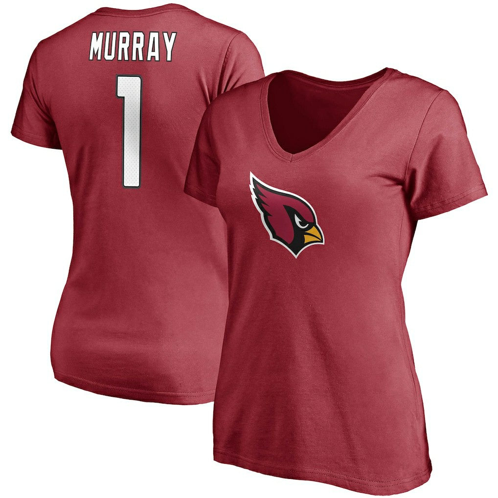 Kyler Murray Arizona Cardinals Women's Player Icon Name & Number V-Neck T-Shirt Cardinal - Fanatics