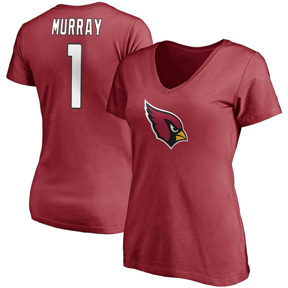 Kyler Murray Arizona Cardinals Women's Player Icon Name & Number V-Neck T-Shirt Cardinal - Fanatics