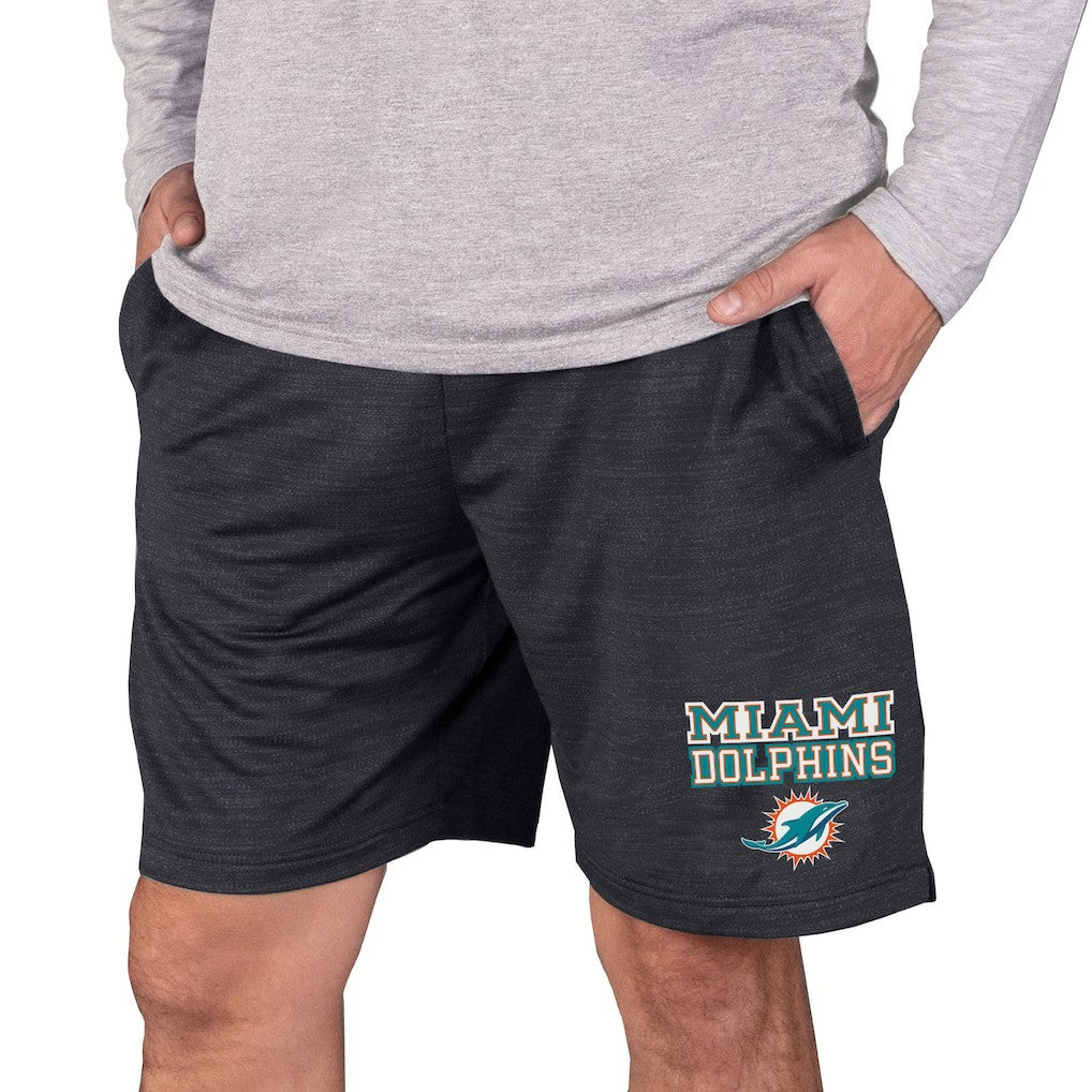 Miami Dolphins Concepts Sport Bullseye Knit Jam Shorts Charcoal - NFL