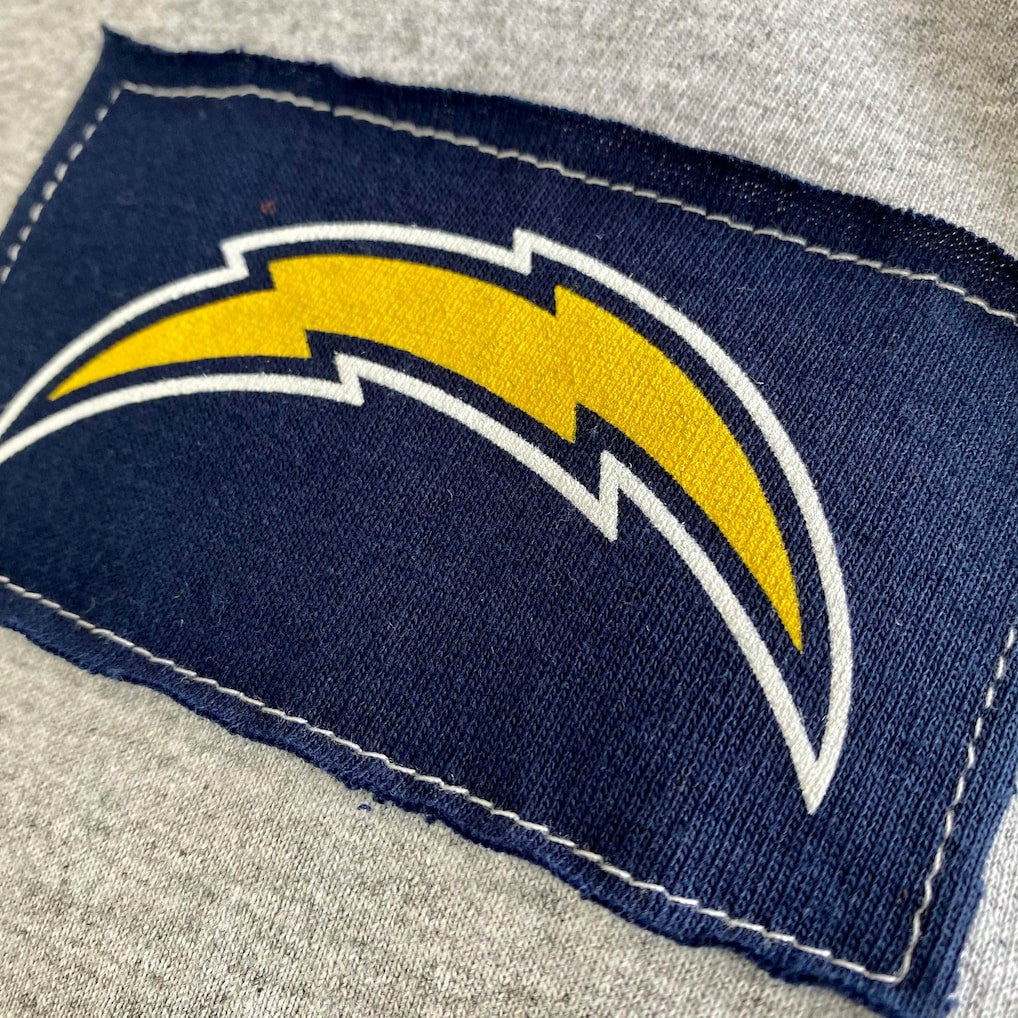 Los Angeles Chargers Refried Apparel Sustainable Angle Long Sleeve T-Shirt Gray - NFL