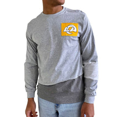 Los Angeles Rams Refried Apparel Sustainable Angle Long Sleeve T-Shirt Gray - NFL