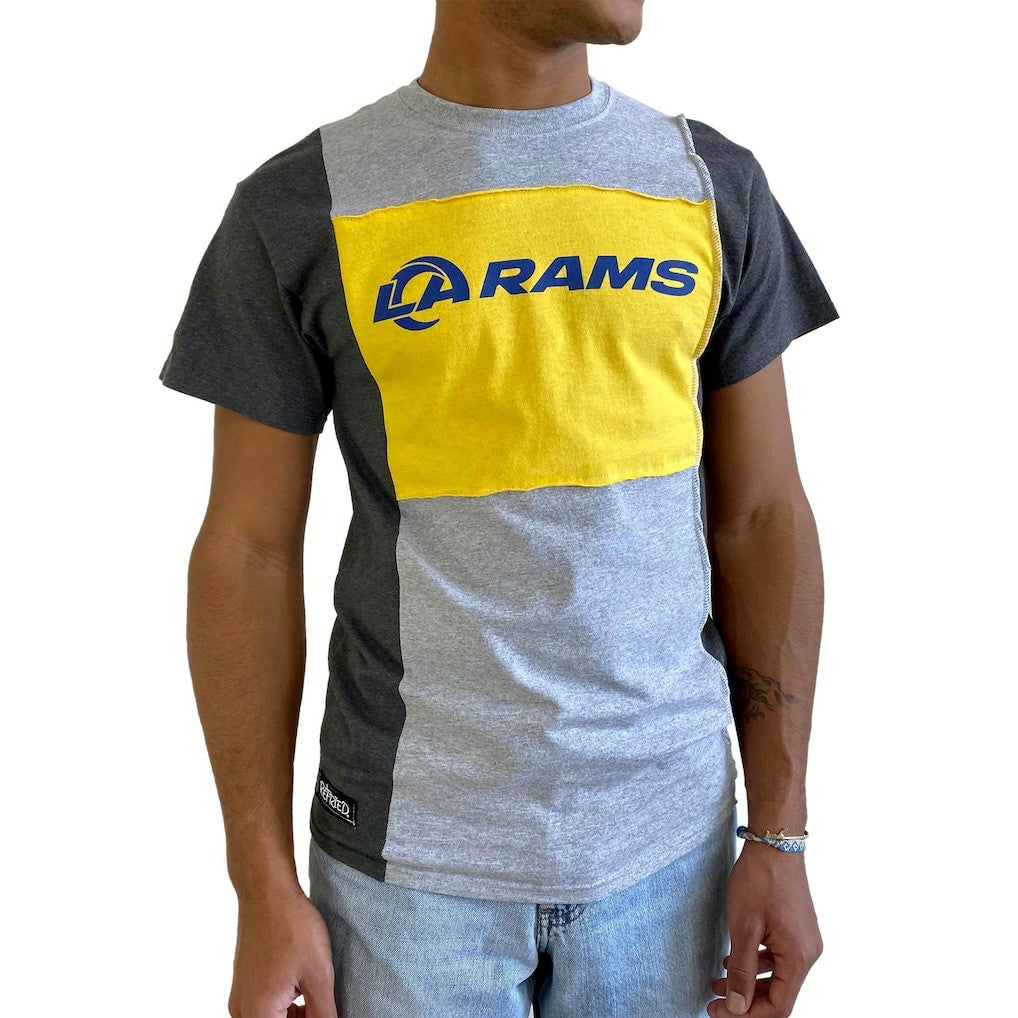 Los Angeles Rams Refried Apparel Sustainable Split T-Shirt Heather Gray - NFL