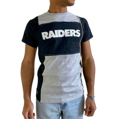 Las Vegas Raiders Refried Apparel Sustainable Split T-Shirt Heather Gray - NFL