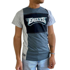 Philadelphia Eagles Refried Apparel Sustainable Split T-Shirt Heather Charcoal - NFL