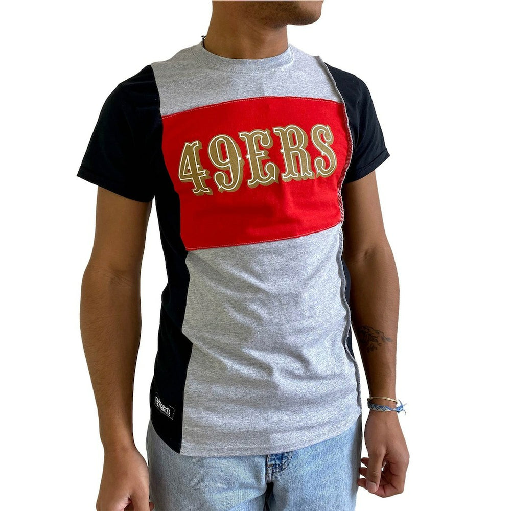 San Francisco 49ers Refried Apparel Sustainable Split T-Shirt Heather Gray - NFL