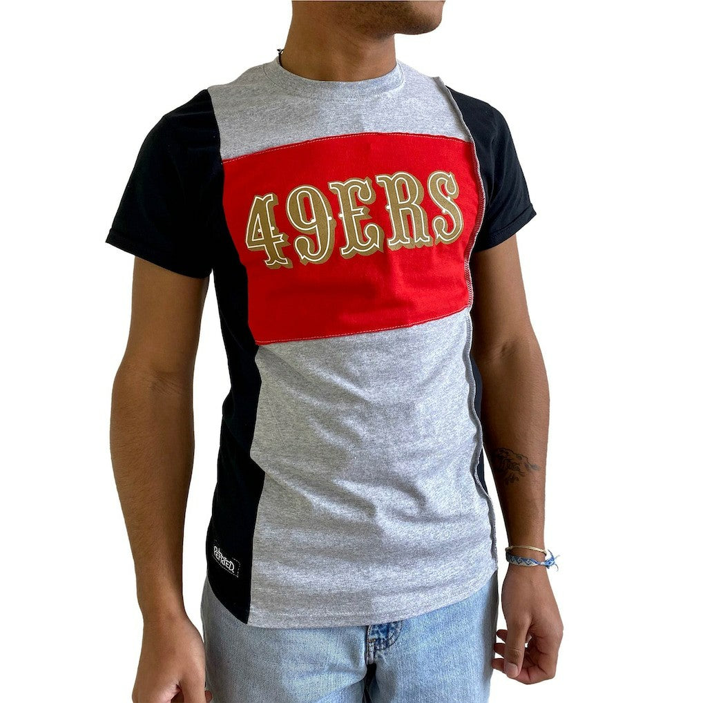 San Francisco 49ers Refried Apparel Sustainable Split T-Shirt Heather Gray - NFL