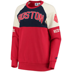 Boston Red Sox Starter Women's Baseline Raglan Pullover Sweatshirt Clearance
