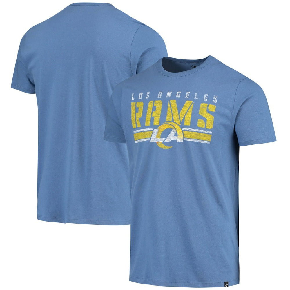 Los Angeles Rams '47 Stripe Thru Franklin T-Shirt Heathered Royal - 47 brand