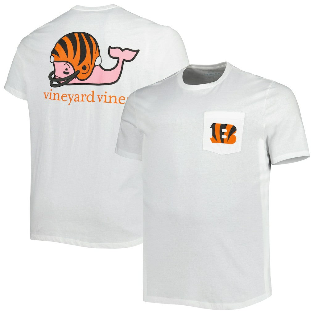 Cincinnati Bengals Vineyard Vines Big & Tall Helmet T-Shirt White - NFL