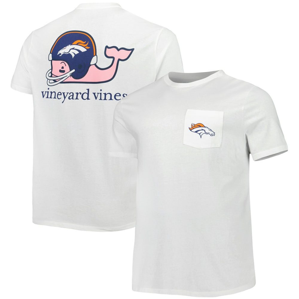 Denver Broncos Vineyard Vines Big & Tall Helmet T-Shirt White - NFL