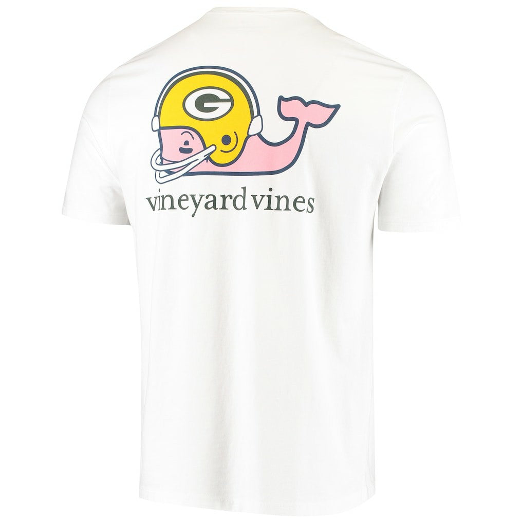 Green Bay Packers Vineyard Vines Big & Tall Helmet T-Shirt White - NFL