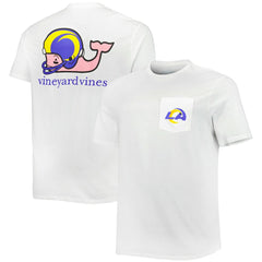 Los Angeles Rams Vineyard Vines Big & Tall Helmet T-Shirt White - NFL