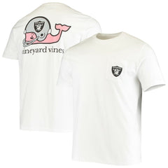 Las Vegas Raiders Vineyard Vines Big & Tall Helmet T-Shirt White - NFL