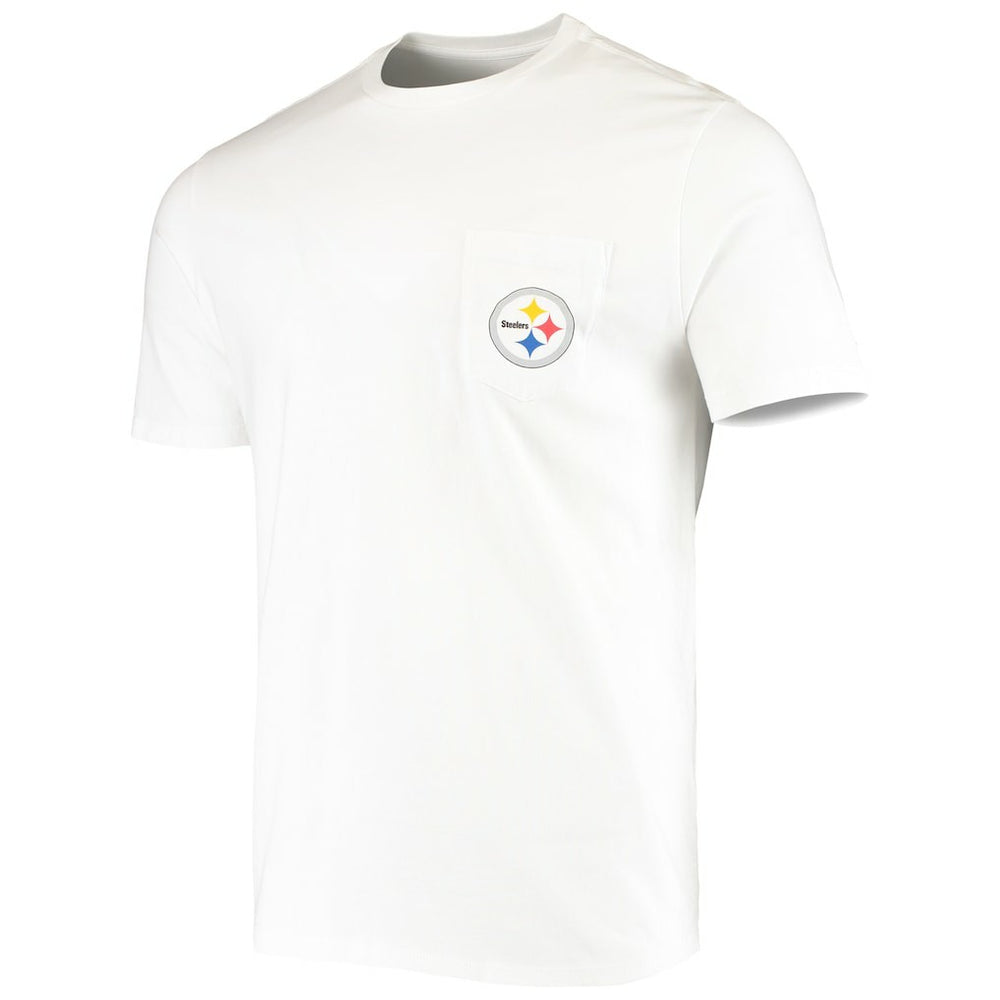 Pittsburgh Steelers Vineyard Vines Big & Tall Helmet T-Shirt White - NFL