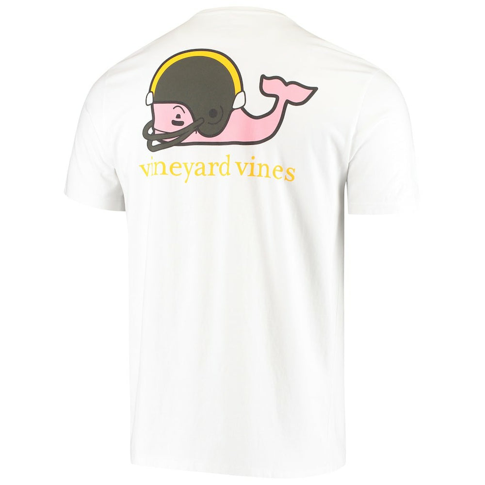 Pittsburgh Steelers Vineyard Vines Big & Tall Helmet T-Shirt White - NFL