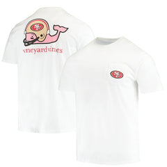 San Francisco 49ers Vineyard Vines Big & Tall Helmet T-Shirt White - NFL