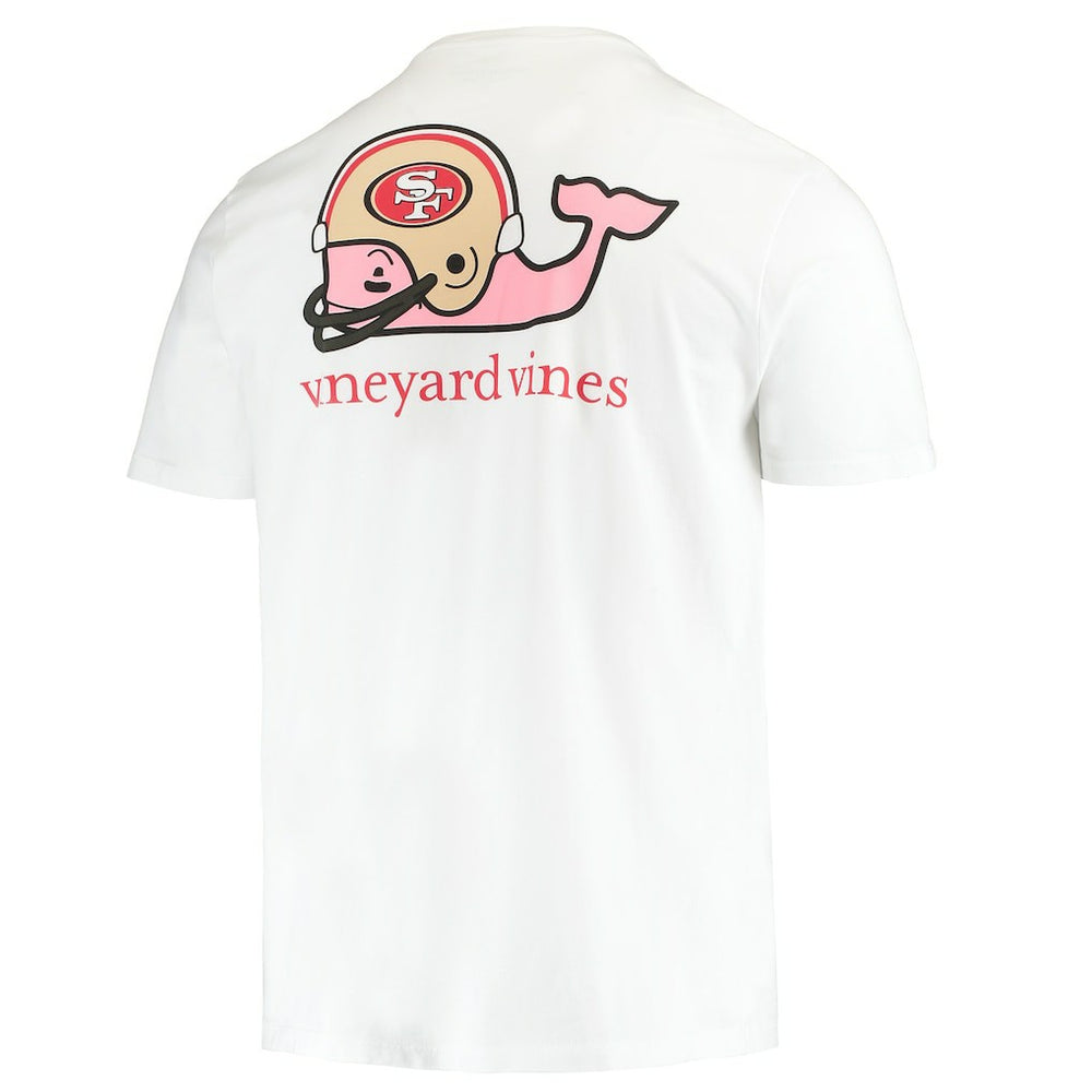 San Francisco 49ers Vineyard Vines Big & Tall Helmet T-Shirt White - NFL
