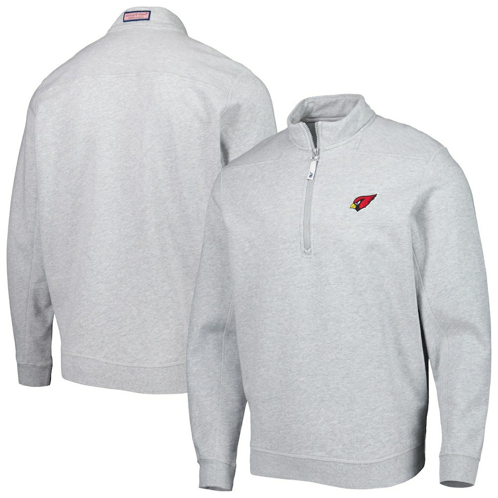 Arizona Cardinals Vineyard Vines Shep Shirt Quarter-Zip Sweatshirt Heather Gray - NFL
