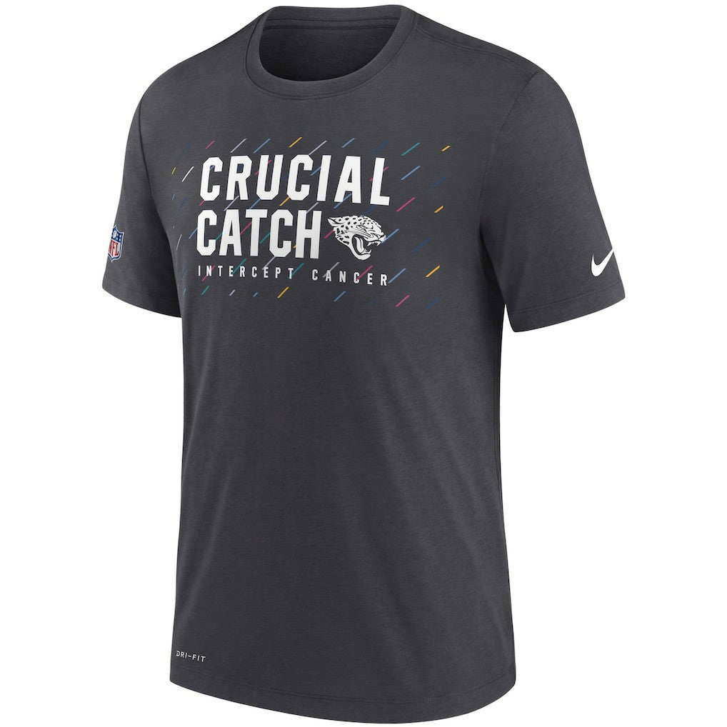 Jacksonville Jaguars NFL Crucial Catch Performance T-Shirt Charcoal - Nike