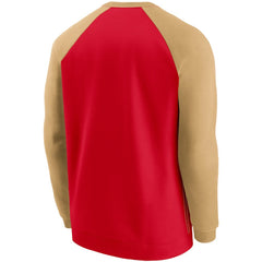 San Francisco 49ers Historic Raglan Crew Performance Sweater Scarlet/Gold - Nike