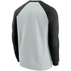 Las Vegas Raiders Historic Raglan Crew Performance Sweater Silver/Black - Nike
