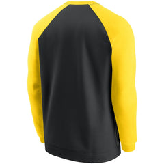 Pittsburgh Steelers Historic Raglan Crew Performance Sweater Black/Gold - Nike