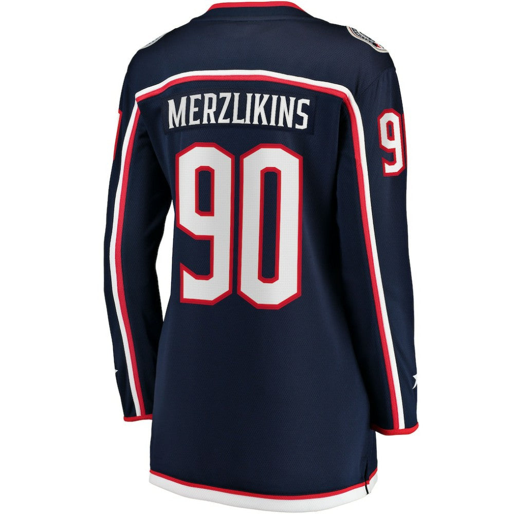 Elvis Merzlikins Columbus Blue Jackets - Fanatics Women's Home Breakaway Jersey Navy