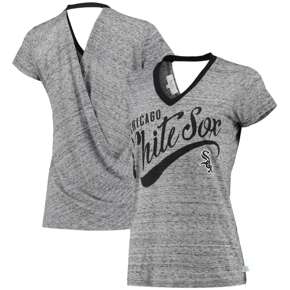 Chicago White Sox Touch Women's Hail Mary V-Neck Back Wrap T-Shirt On Sale