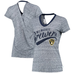 Milwaukee Brewers Touch Women's Hail Mary V-Neck Back Wrap T-Shirt Near Me