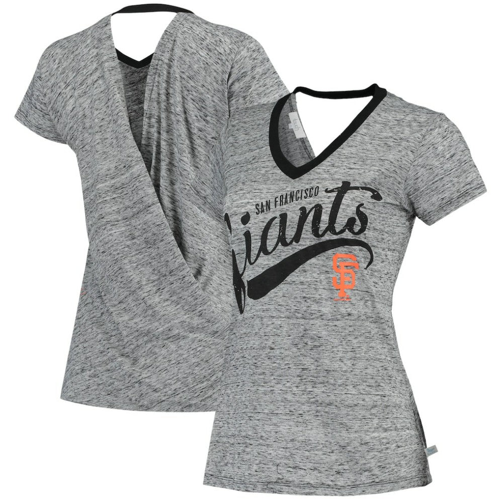 San Francisco Giants Touch Women's Hail Mary V-Neck Back Wrap T-Shirt Near Me