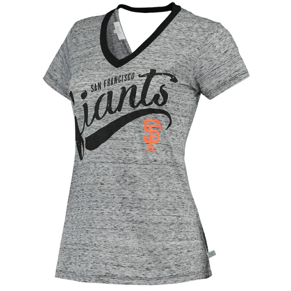 San Francisco Giants Touch Women's Hail Mary V-Neck Back Wrap T-Shirt Near Me