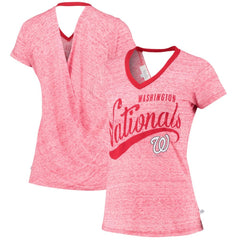 Washington Nationals Touch Women's Hail Mary V-Neck Back Wrap T-Shirt On Sale