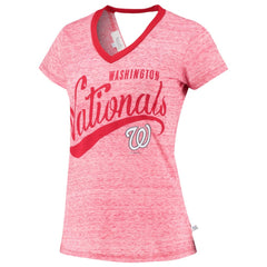 Washington Nationals Touch Women's Hail Mary V-Neck Back Wrap T-Shirt On Sale