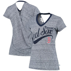 Boston Red Sox Touch Women's Hail Mary V-Neck Back Wrap T-Shirt Sale