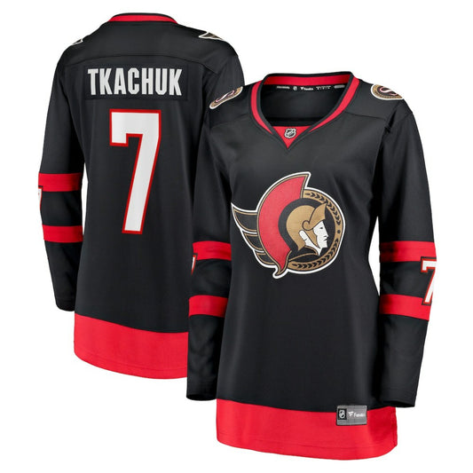 Brady Tkachuk Ottawa Senators Fanatics Women's Home Breakaway Jersey - Black | NHL Jerseys